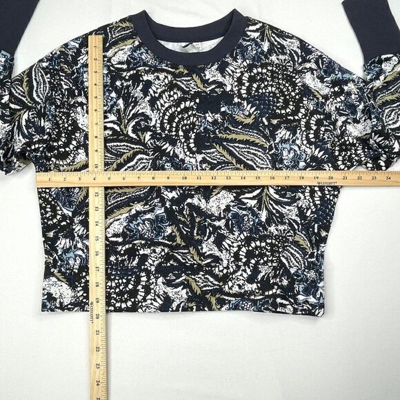 Joie Caleigh Blue Floral Cropped Sweatshirt NEW - Picture 7 of 8